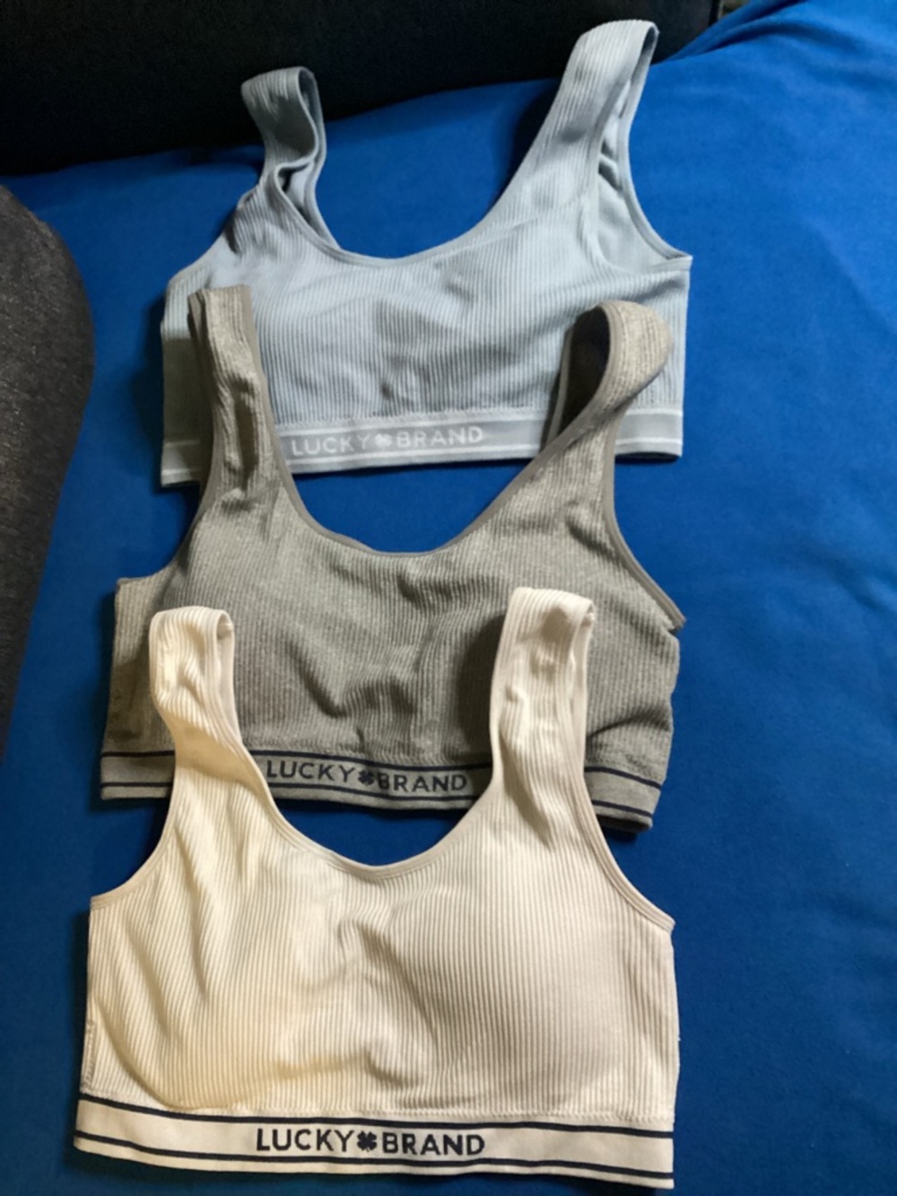 Lucky Brand Ribbed Sports Bra Bundle of 3 Gently Worn